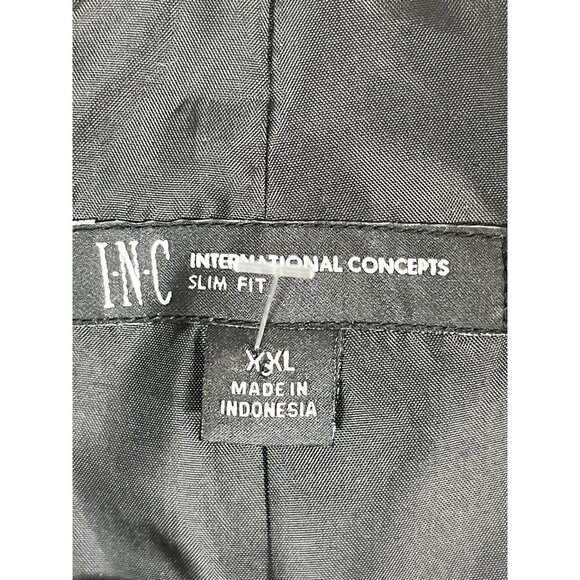 Retro Metallic Floral Blazer Black 2X NYE Festive Holiday Shiny Classic Chic 80s - Picture 5 of 9